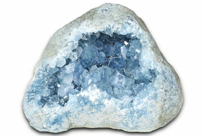 Sparkling Celestine (Celestite) Geode Section - Madagascar #364741